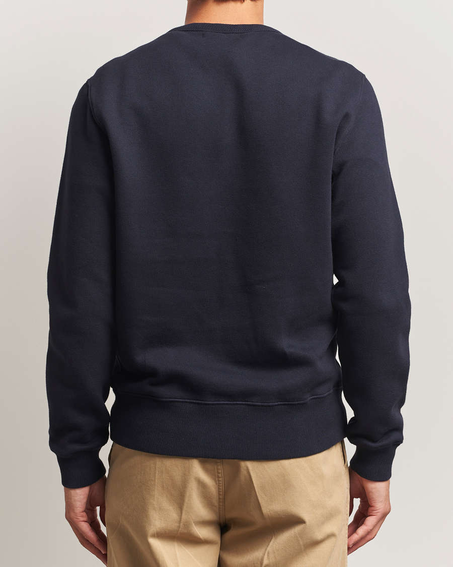 Heren | Truien | Merz b. Schwanen | Relaxed Fit Vintage Cotton Sweatshirt Dark Navy
