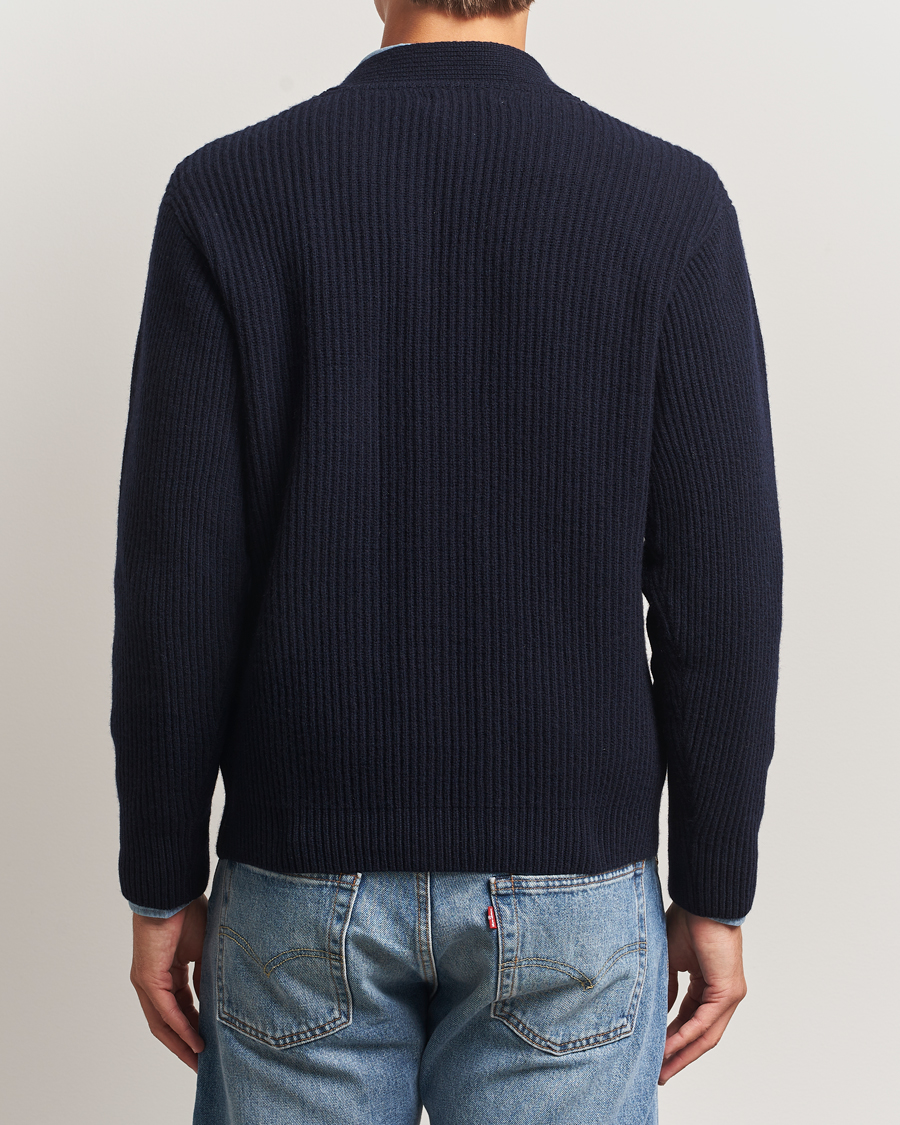 Homme | Pulls Et Tricots | Merz b. Schwanen | Merino/Cashmere Knitted Cardigan Dark Navy