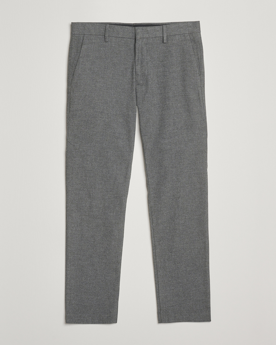 Homme | Pantalons | NN07 | Theo Brushed Cotton Trousers Dark Grey