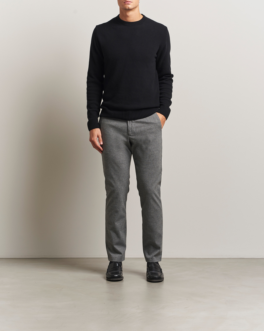 Homme | Pantalons | NN07 | Theo Brushed Cotton Trousers Dark Grey