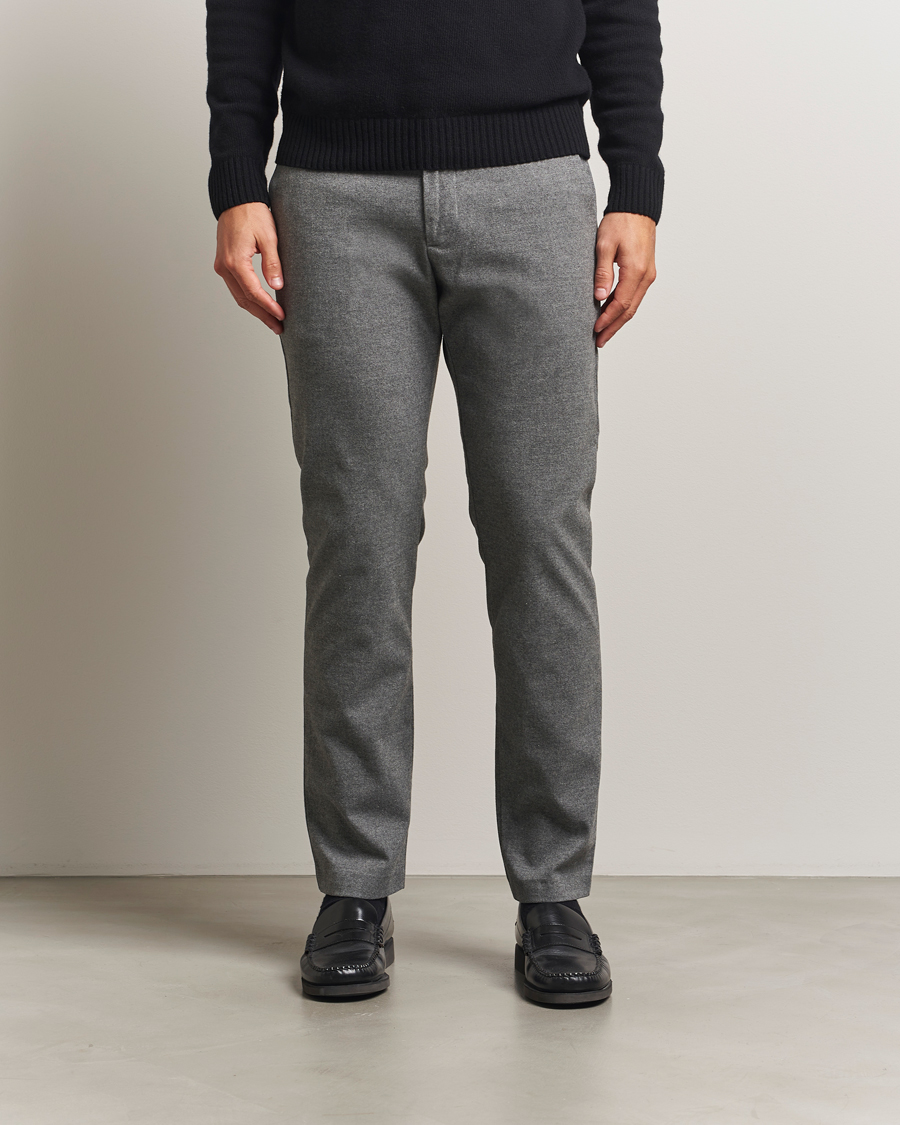 Homme | Pantalons | NN07 | Theo Brushed Cotton Trousers Dark Grey