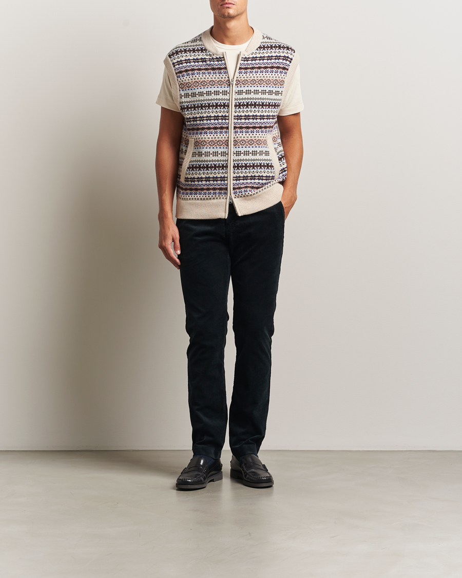 Homme | Pantalons | NN07 | Theo Regular Fit Corduroy Chinos Navy Blue