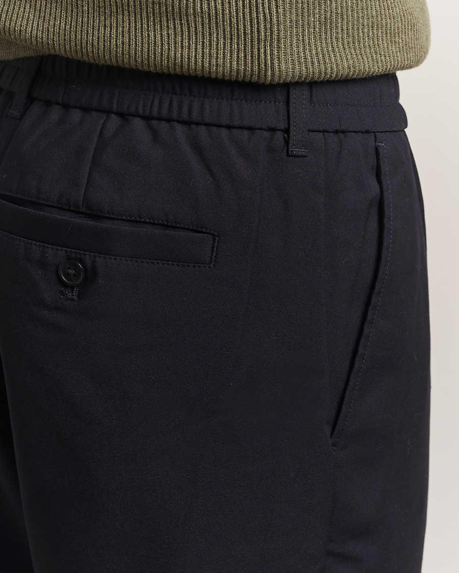 Heren | Broeken | NN07 | Billie Drawstring Trousers Navy Blue