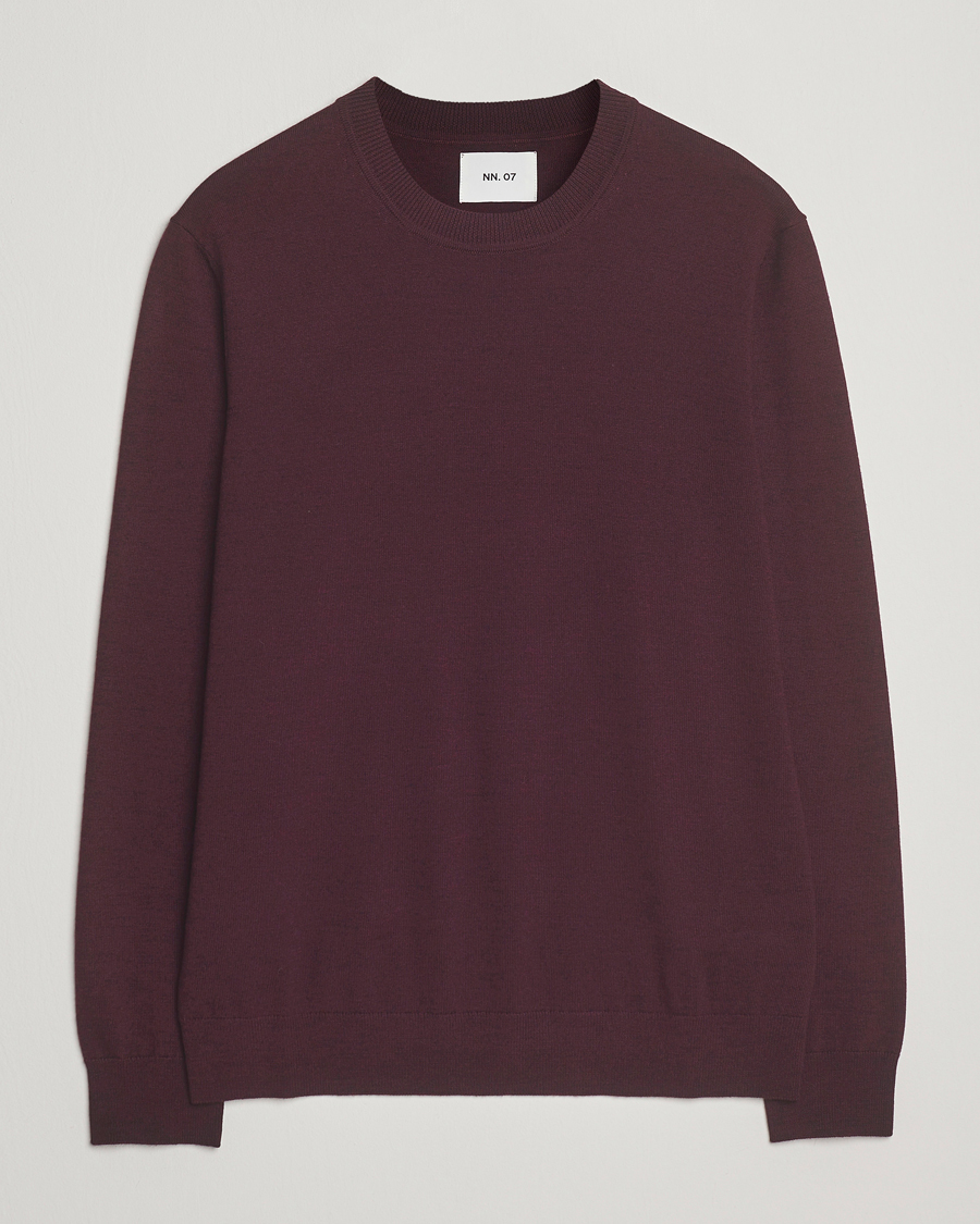 Heren | Truien | NN07 | Ted Merino Crew Neck Pullover Wine Red