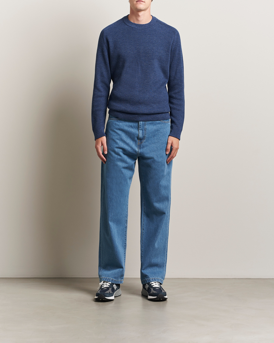 Homme | Pulls Et Tricots | NN07 | Kevin Cotton Knitted Sweater Denim Blue