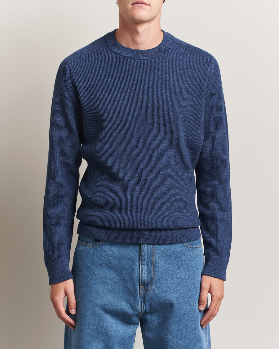 Homme | Pulls Et Tricots | NN07 | Kevin Cotton Knitted Sweater Denim Blue