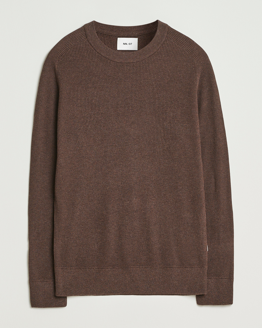 Homme | Pulls Et Tricots | NN07 | Kevin Cotton Knitted Sweater Demitasse Brown
