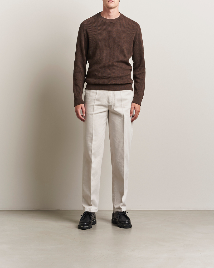 Homme | Pulls Et Tricots | NN07 | Kevin Cotton Knitted Sweater Demitasse Brown