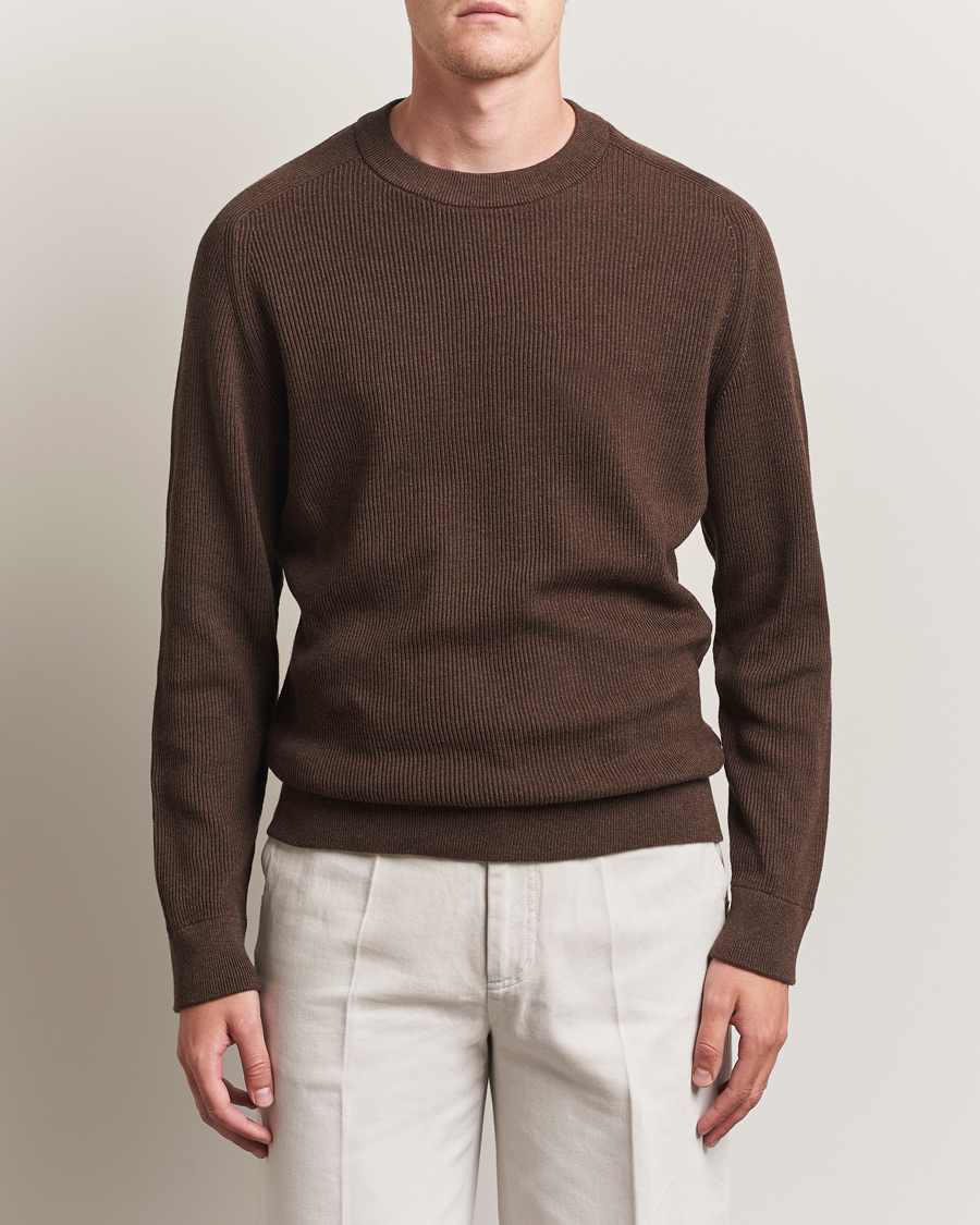 Homme | Pulls Et Tricots | NN07 | Kevin Cotton Knitted Sweater Demitasse Brown