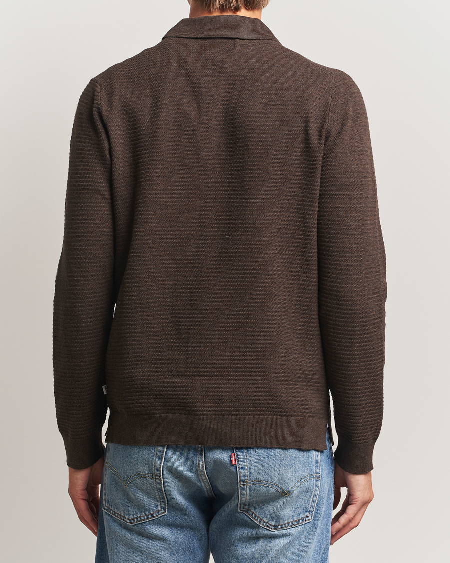 Homme | Pulls Et Tricots | NN07 | Paul Cotton Knitted Polo Demitasse Brown