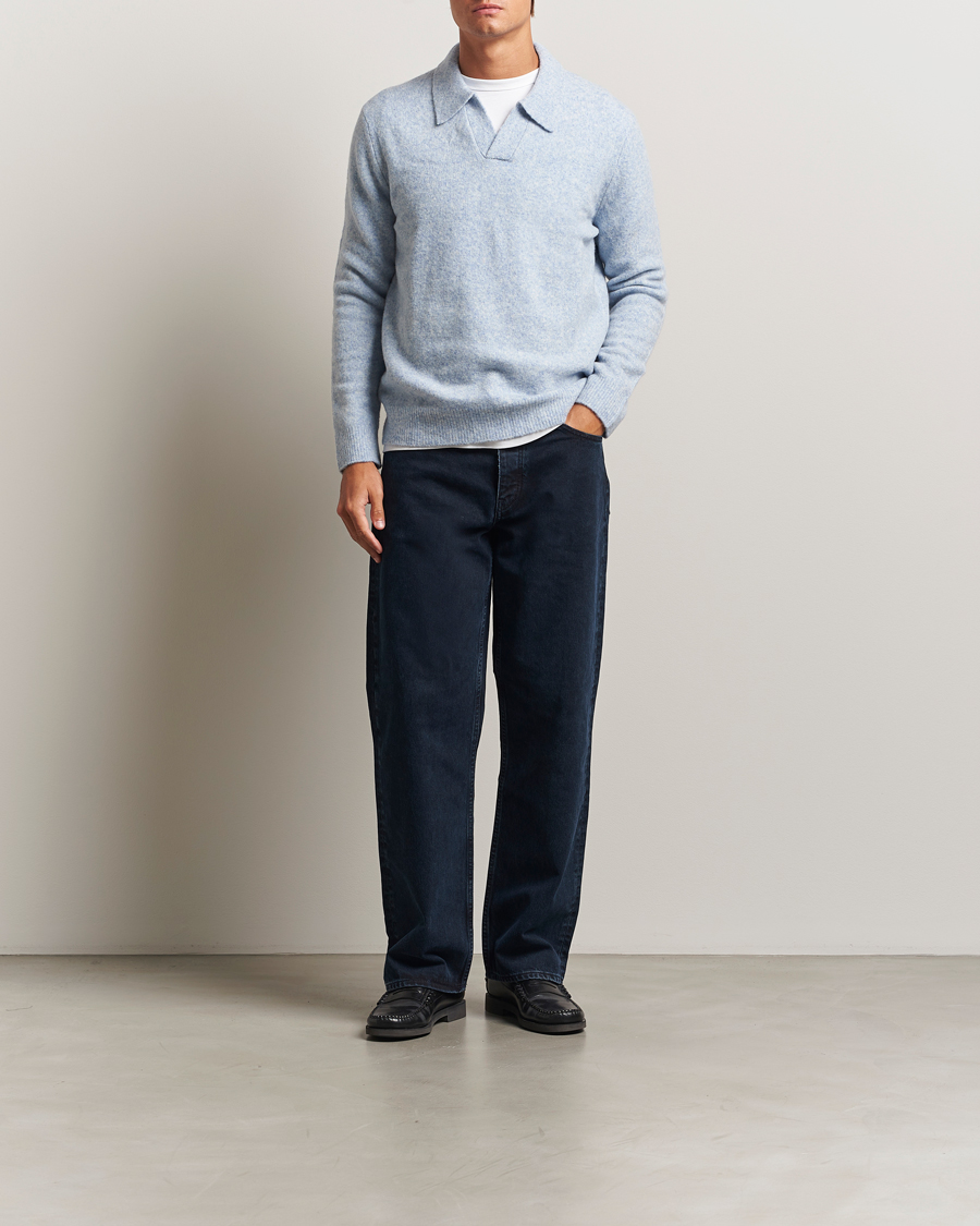 Homme | Pulls Et Tricots | NN07 | Hope Wool Knitted Polo Cerulian Blue
