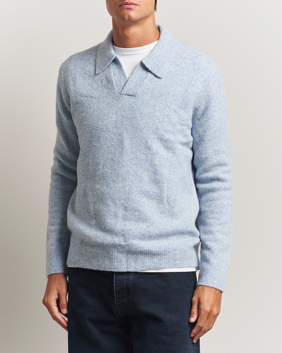 Homme | Pulls Et Tricots | NN07 | Hope Wool Knitted Polo Cerulian Blue