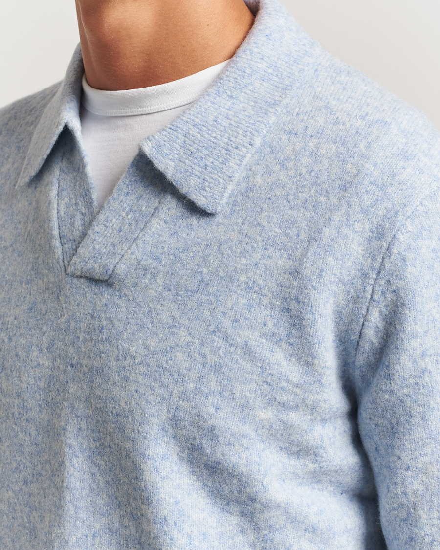 Homme | Pulls Et Tricots | NN07 | Hope Wool Knitted Polo Cerulian Blue
