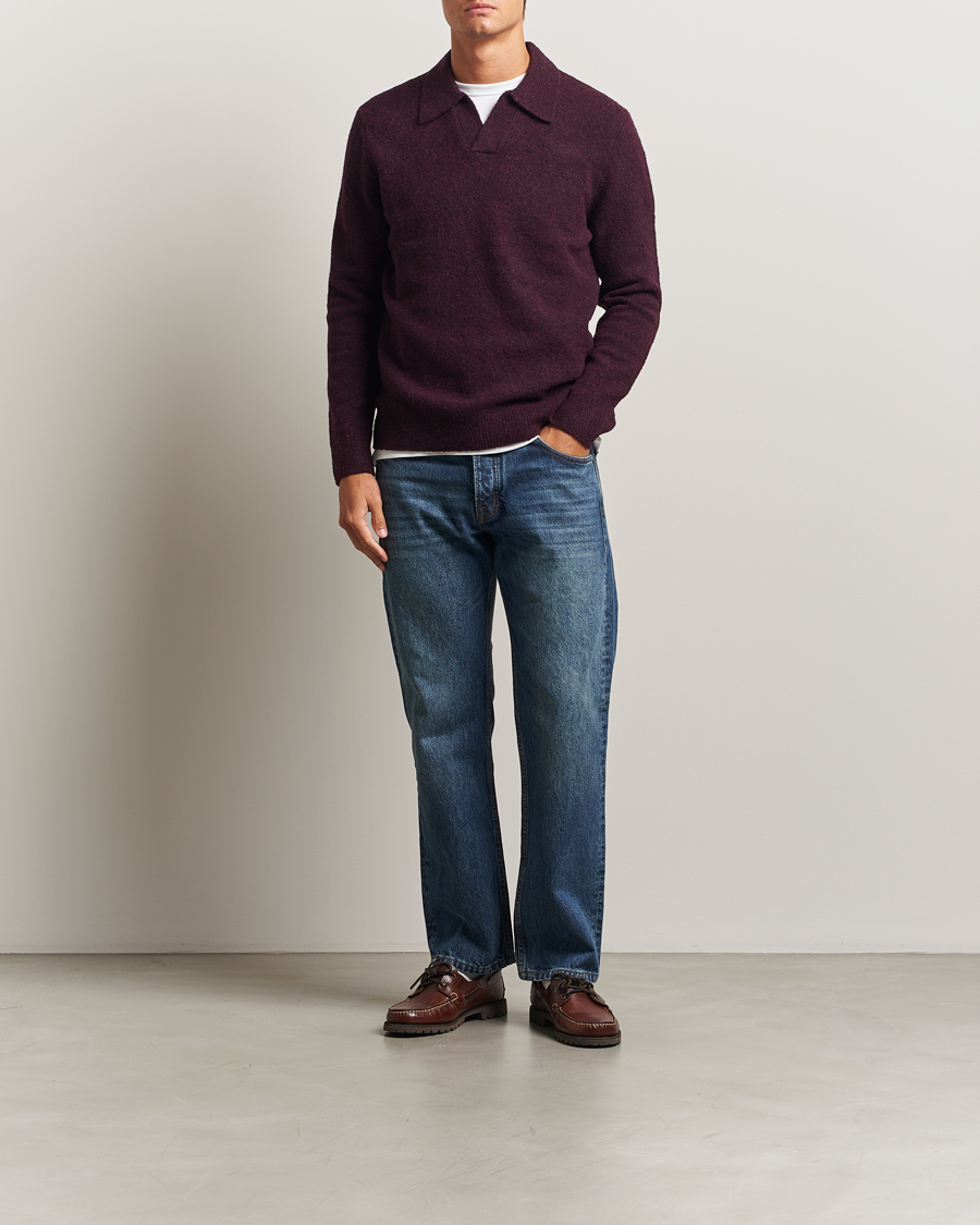 Homme | Pulls Et Tricots | NN07 | Hope Wool Knitted Polo Wine Red