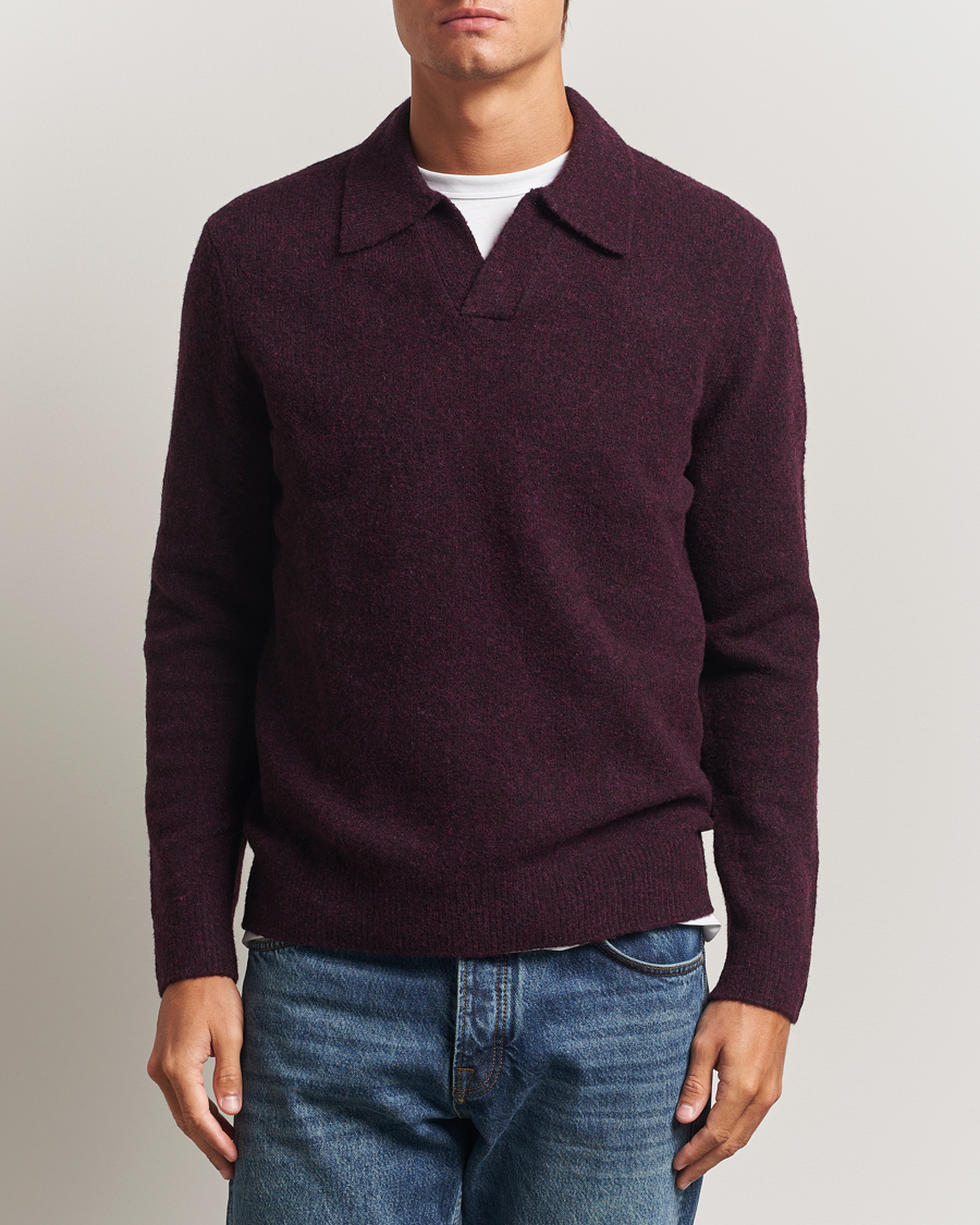 Homme | Pulls Et Tricots | NN07 | Hope Wool Knitted Polo Wine Red