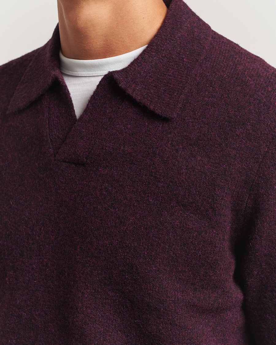 Homme | Pulls Et Tricots | NN07 | Hope Wool Knitted Polo Wine Red