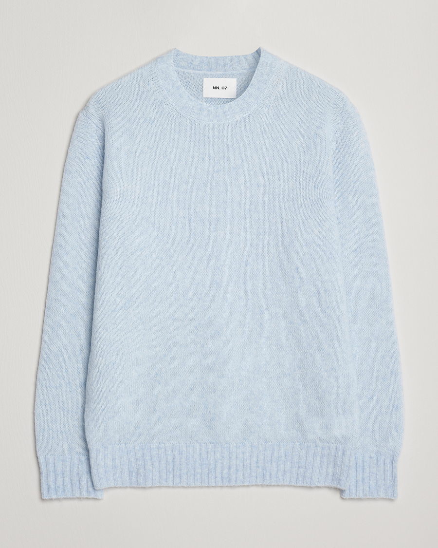 Heren | Truien | NN07 | Lee Wool Knitted Sweater Cerulian Blue