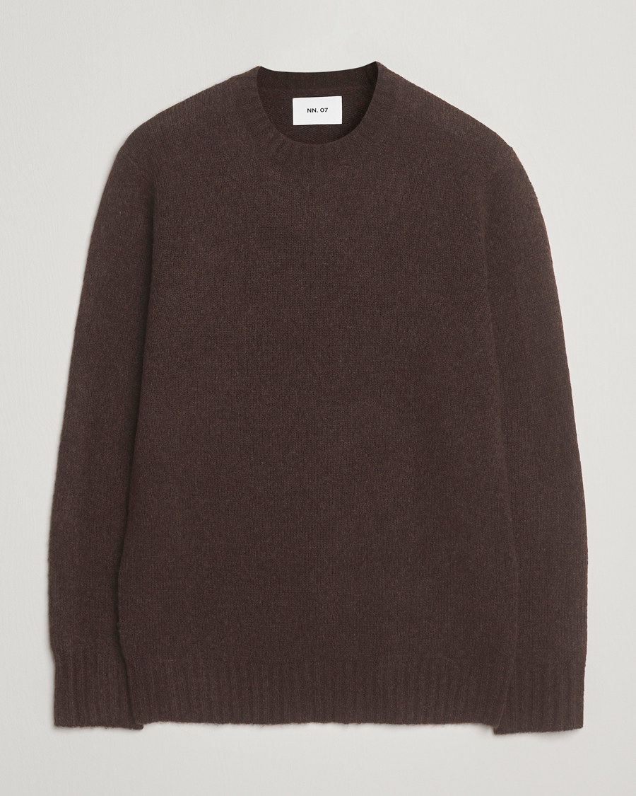 Heren | Truien | NN07 | Lee Wool Knitted Sweater Demitasse Brown