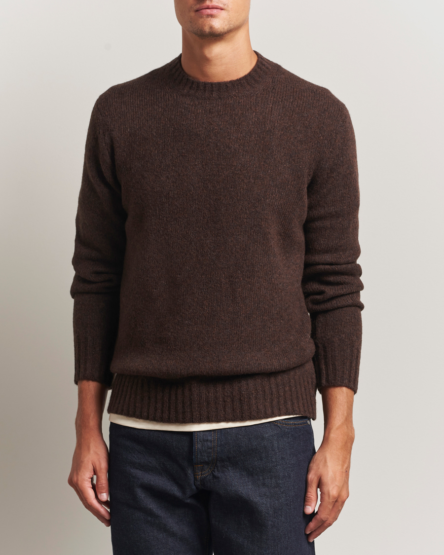Heren | Truien | NN07 | Lee Wool Knitted Sweater Demitasse Brown