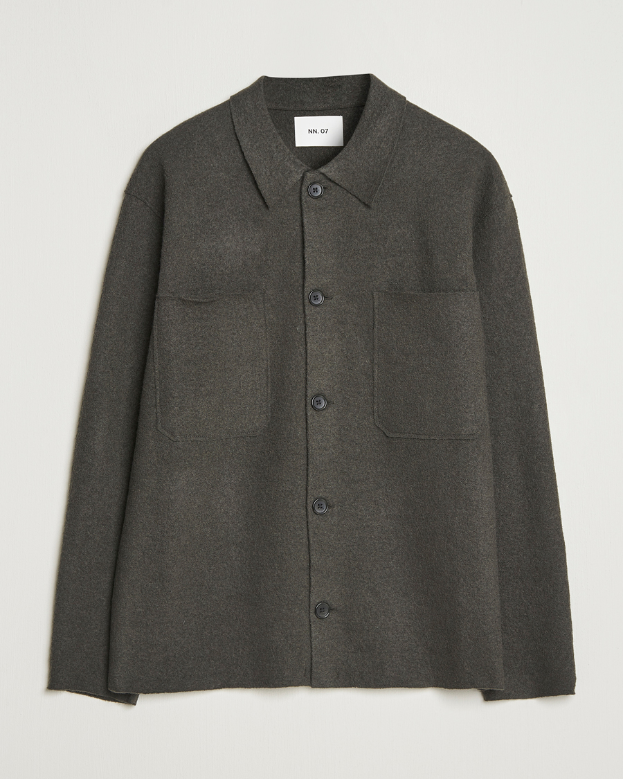 Homme | Pulls Et Tricots | NN07 | Jonas Boiled Wool Cardigan Dark Army