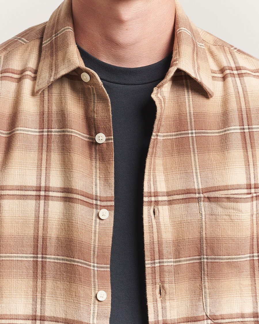 Heren | Overhemden | NN07 | Deon Flannel Checked Shirt Camel