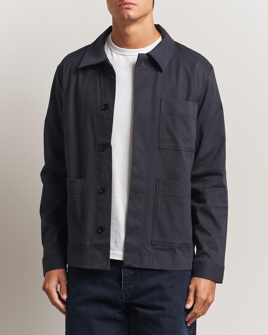 Homme | Chemises | NN07 | Olav Cotton Overshirt Deep Navy