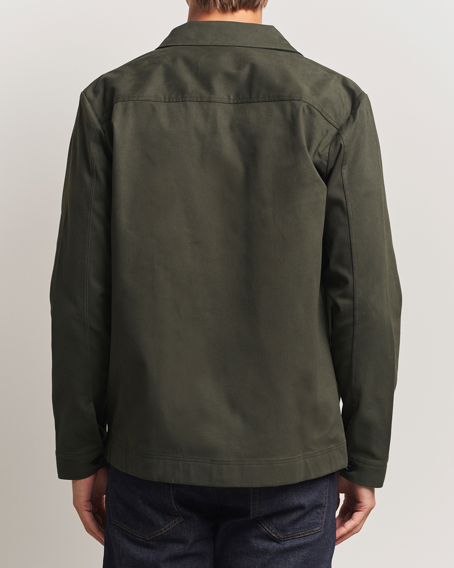 Homme | Chemises | NN07 | Olav Cotton Overshirt Dark Army