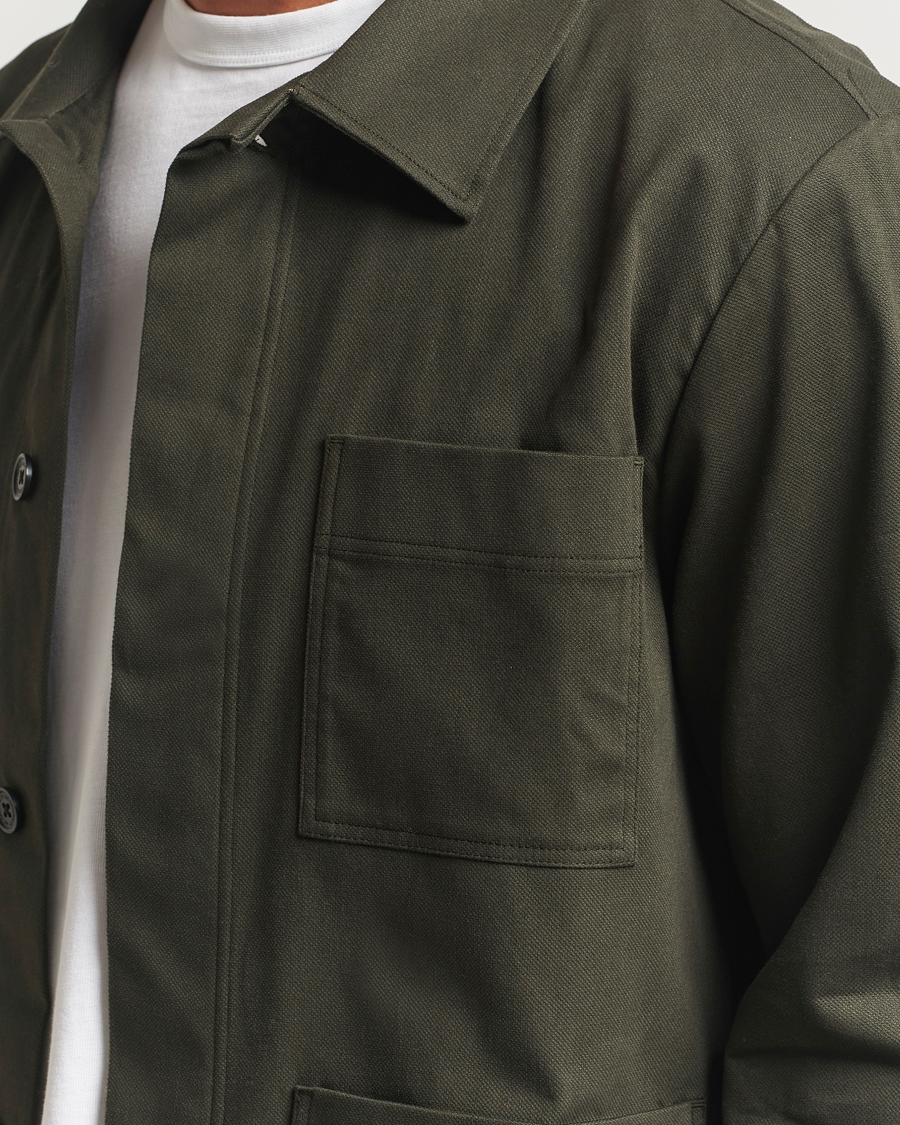 Homme | Chemises | NN07 | Olav Cotton Overshirt Dark Army