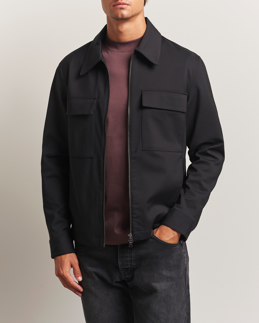 Homme | Chemises | NN07 | Alban Technical Overshirt Black