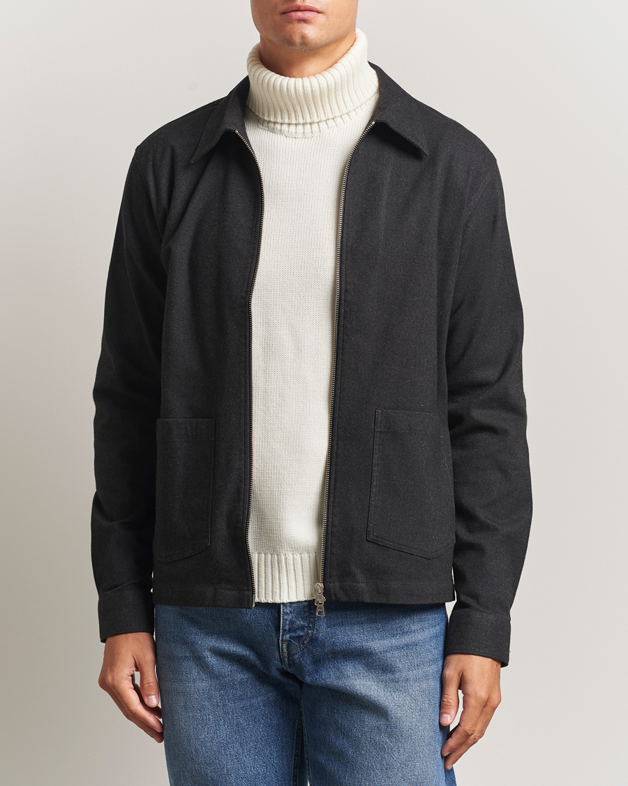 Homme | Chemises | NN07 | Virgil Brushed Cotton Overshirt Black Multi
