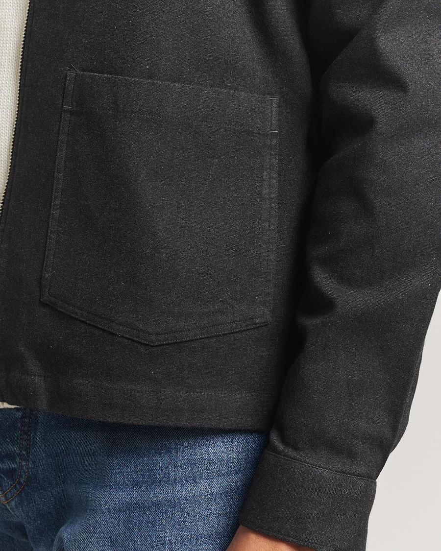 Homme | Chemises | NN07 | Virgil Brushed Cotton Overshirt Black Multi