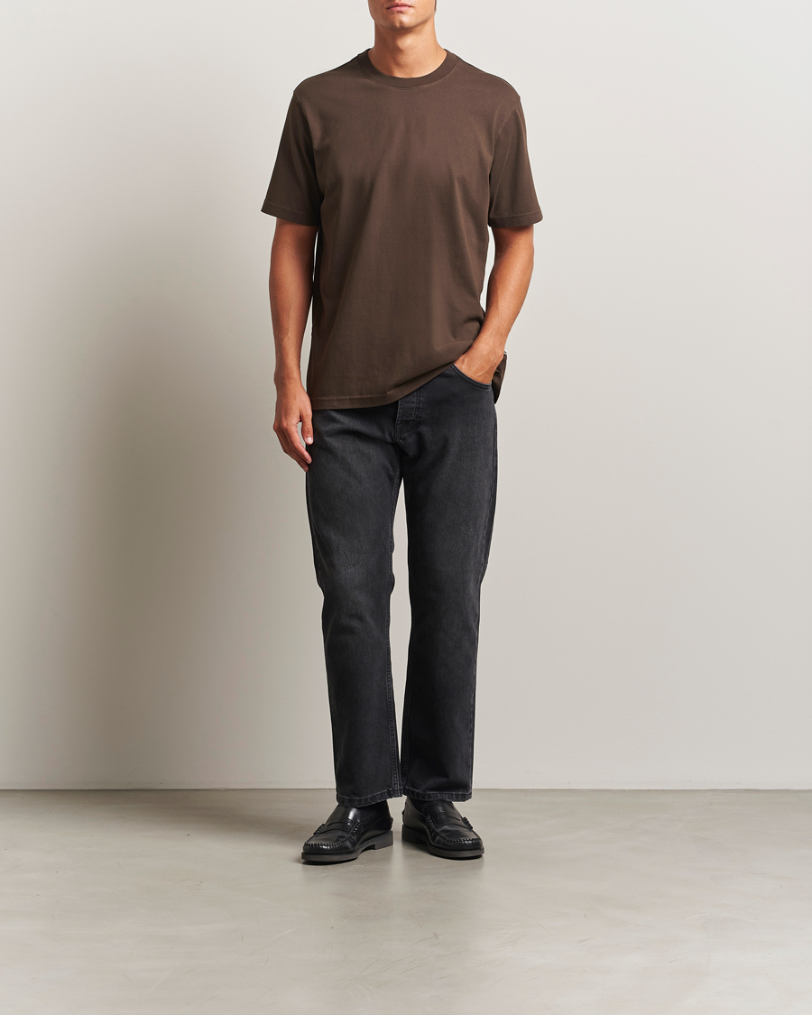 Heren | T-shirts | NN07 | Adam Crew Neck T-Shirt Demitasse Brown
