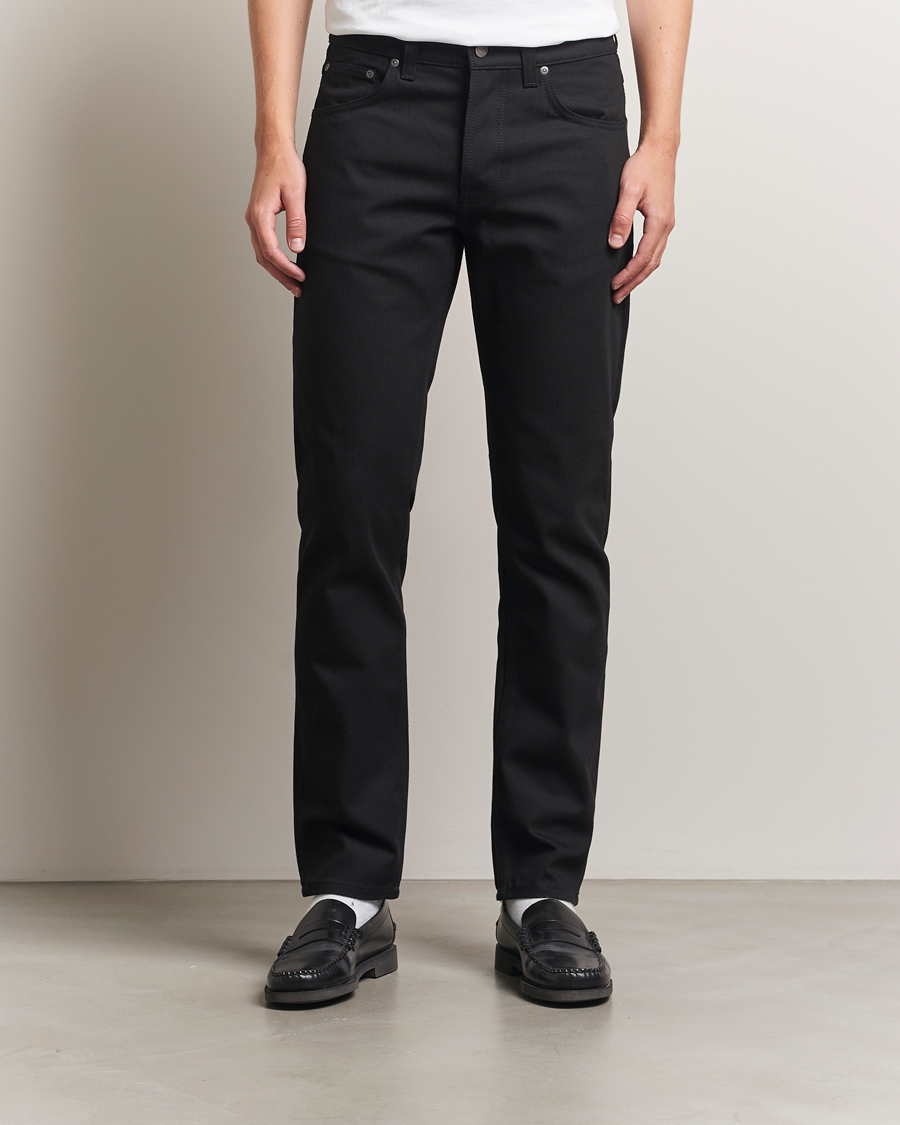 Heren | Jeans | Nudie Jeans | Solid Ollie Jeans Dry Pure Black