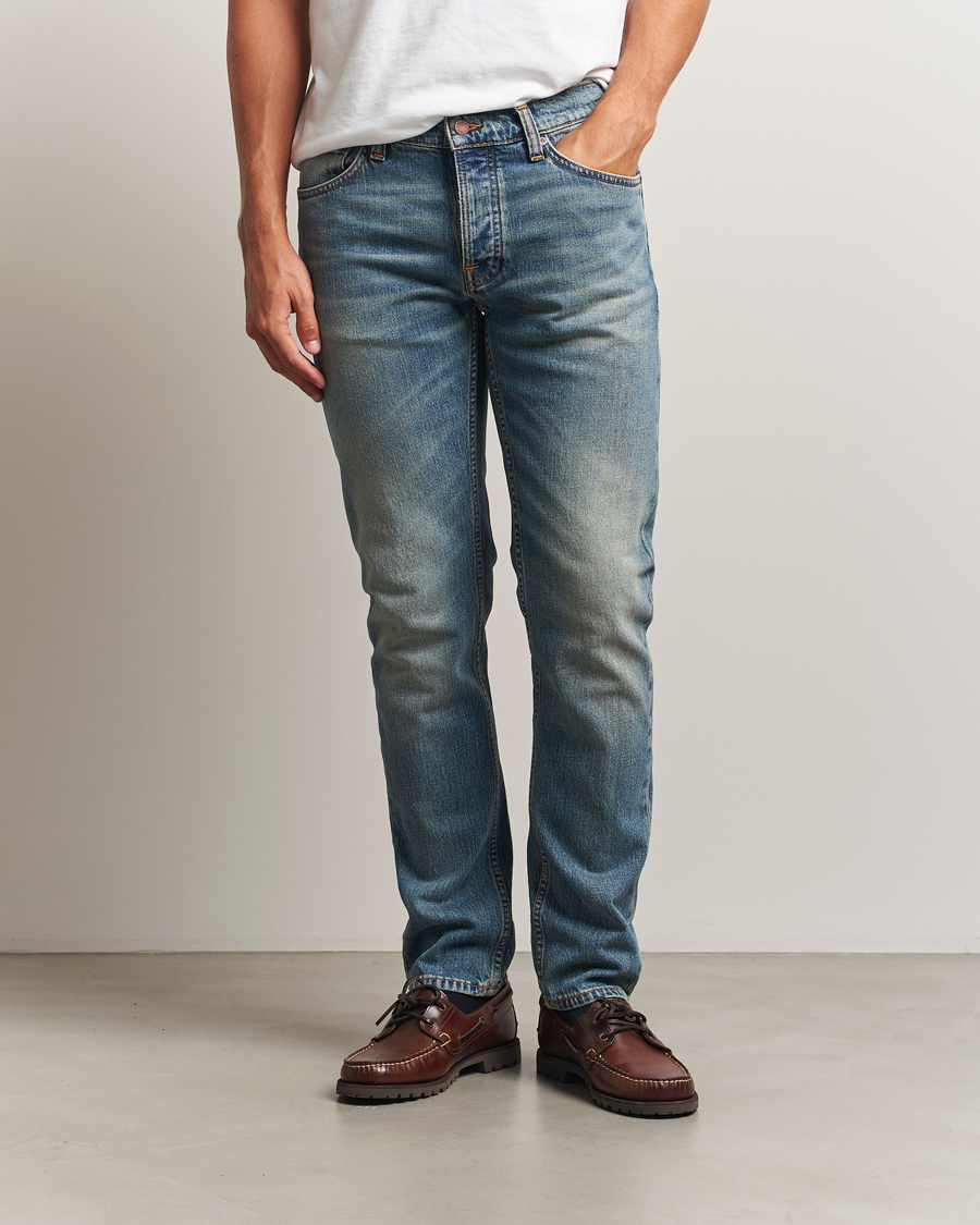 Homme | Jeans | Nudie Jeans | Solid Ollie Jeans Blue Clay