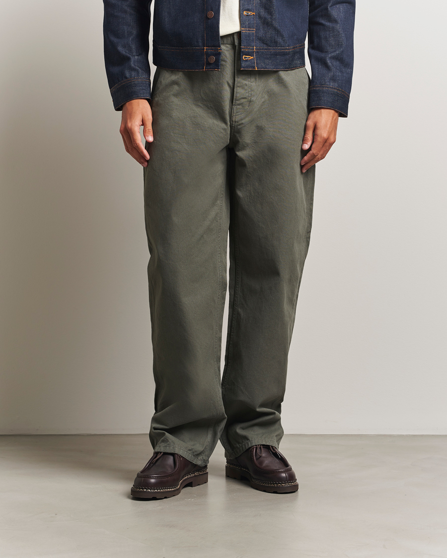Homme | Pantalons | Nudie Jeans | Tuff Tony Duck Canvas Pants Green