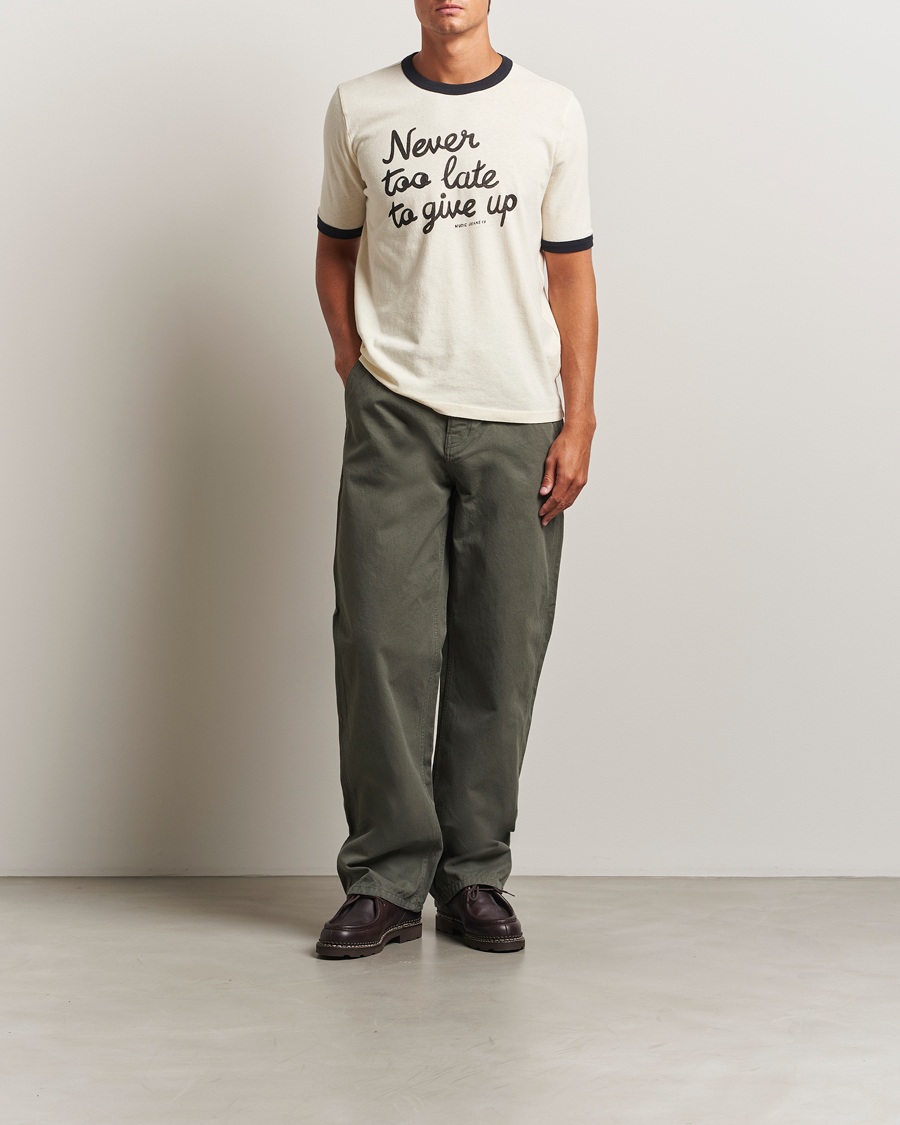 Homme | T-shirts | Nudie Jeans | Ricky Too Late T-Shirt Ecru