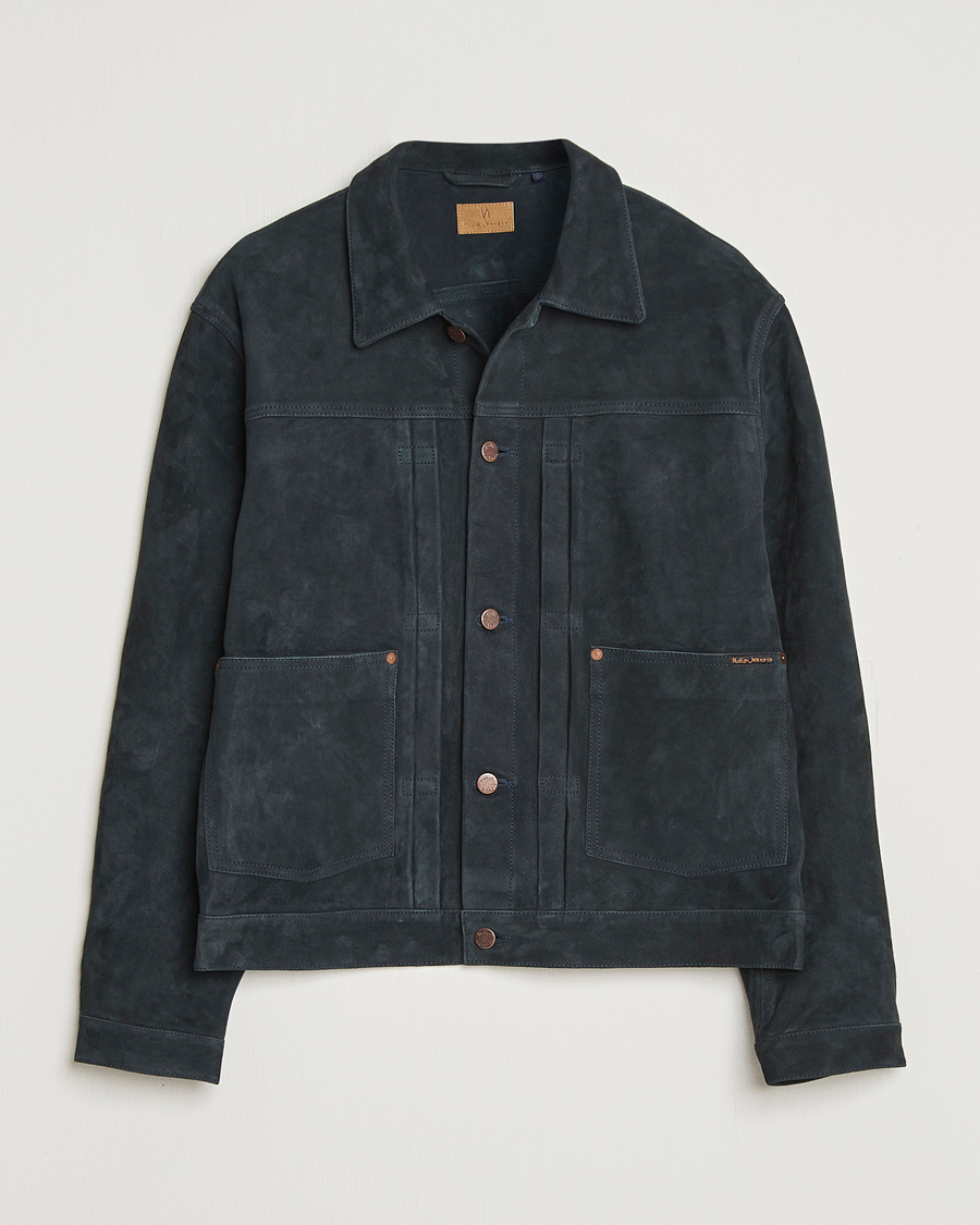 Homme | Manteaux Et Vestes | Nudie Jeans | Dante II Suede Jacket Navy