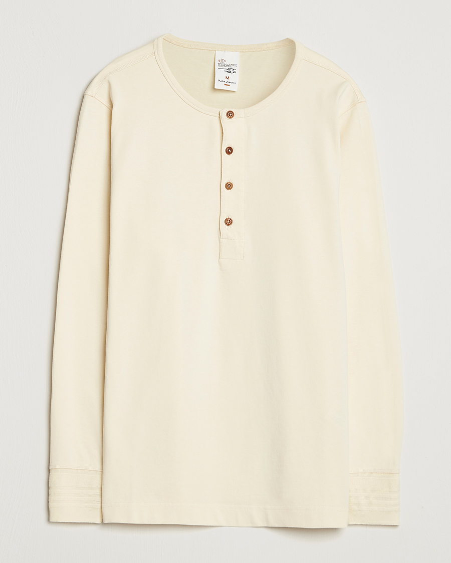 Homme | Pulls Et Tricots | Nudie Jeans | Long Sleeved Henley Ecru