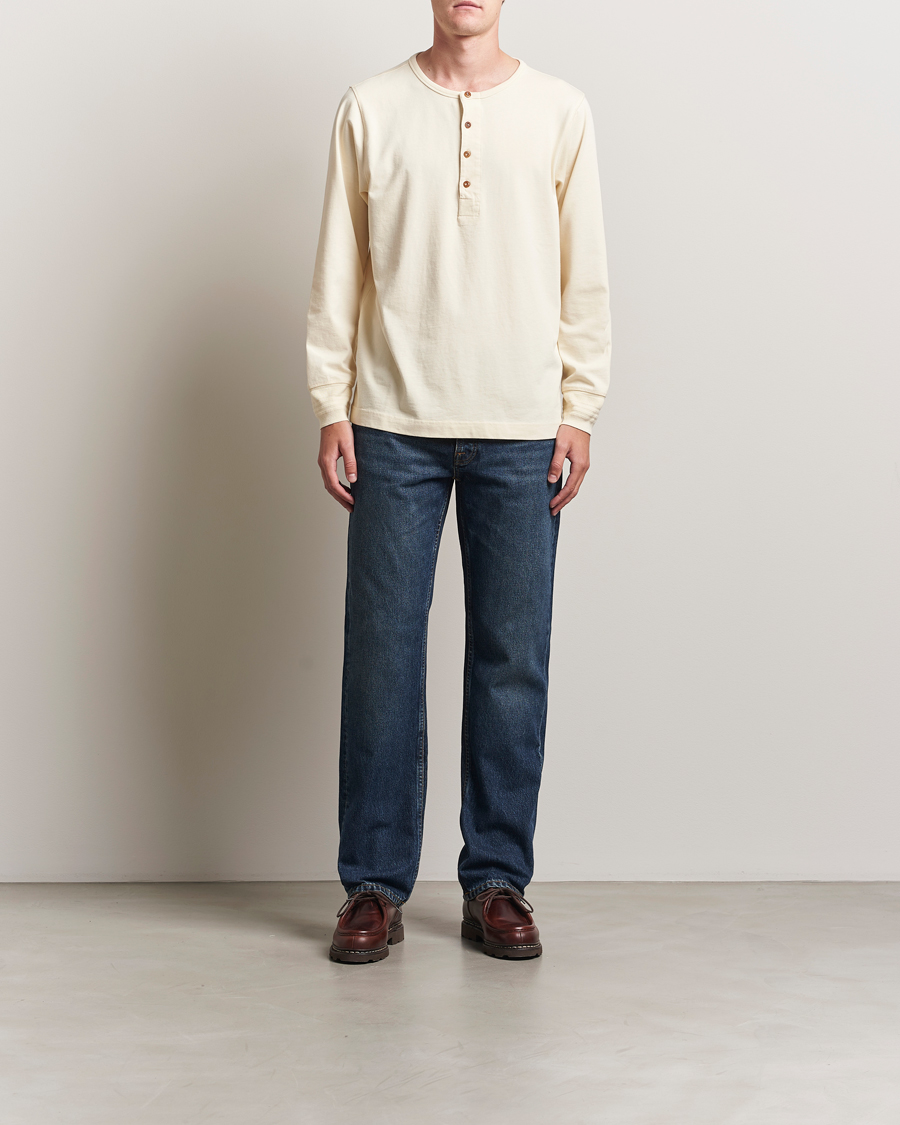 Homme | Pulls Et Tricots | Nudie Jeans | Long Sleeved Henley Ecru