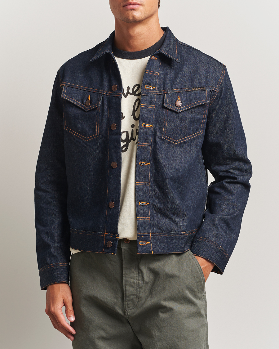 Heren | Jassen | Nudie Jeans | Conny Denim Jacket Dry Streaky Mid Blue