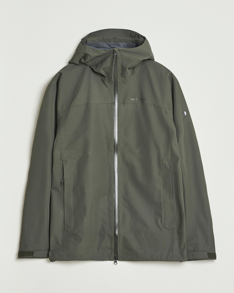 Homme | Manteaux Et Vestes | Peak Performance | Treeline Shell Hooded Jacket Olive Extreme