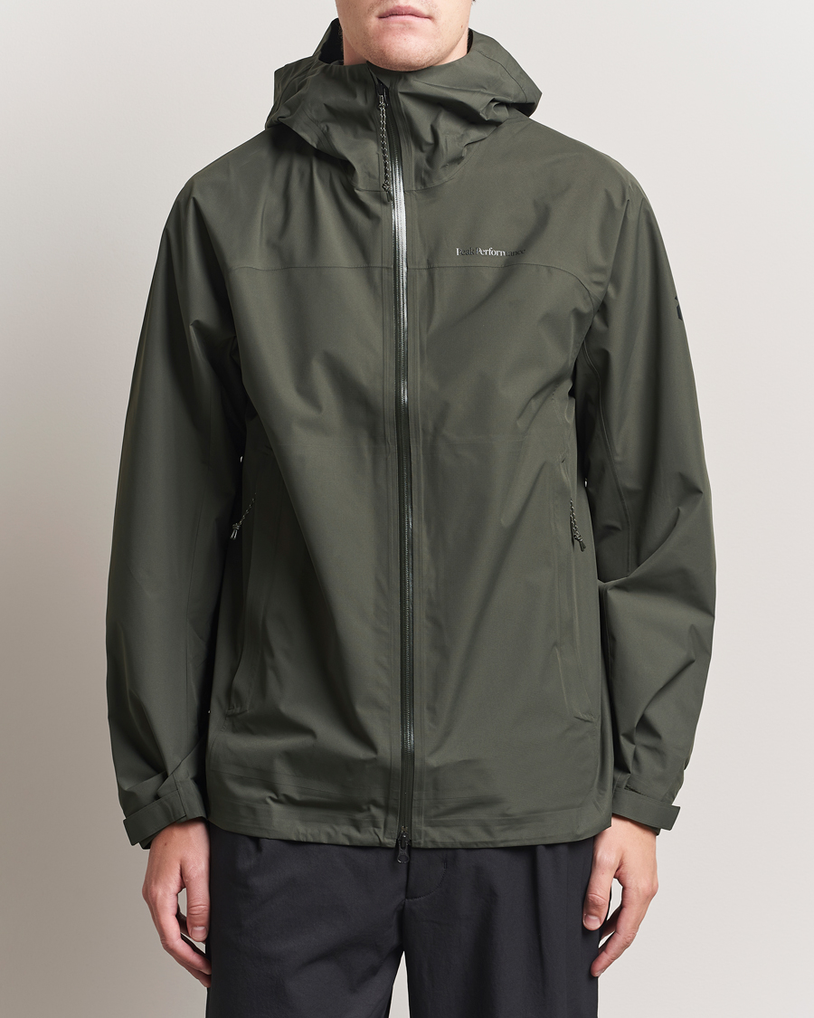 Homme | Manteaux Et Vestes | Peak Performance | Treeline Shell Hooded Jacket Olive Extreme