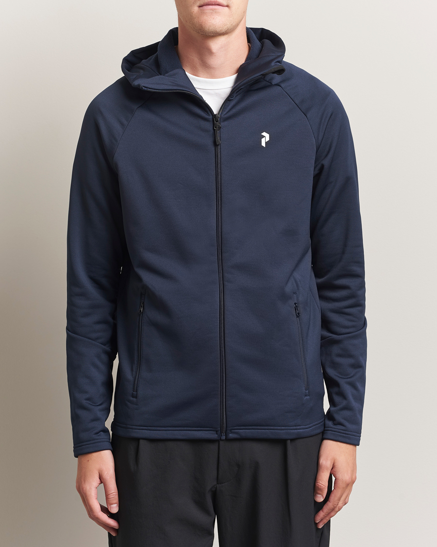 Homme | Pulls Et Tricots | Peak Performance | Rider Hooded Full Zip Blue Shadow