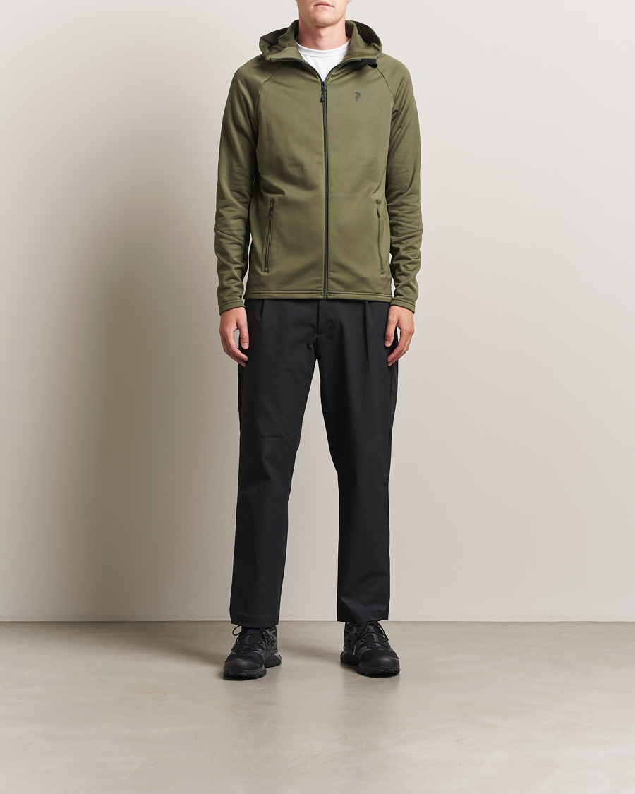 Homme | Pulls Et Tricots | Peak Performance | Rider Full Zip Hoodie Pine Needle