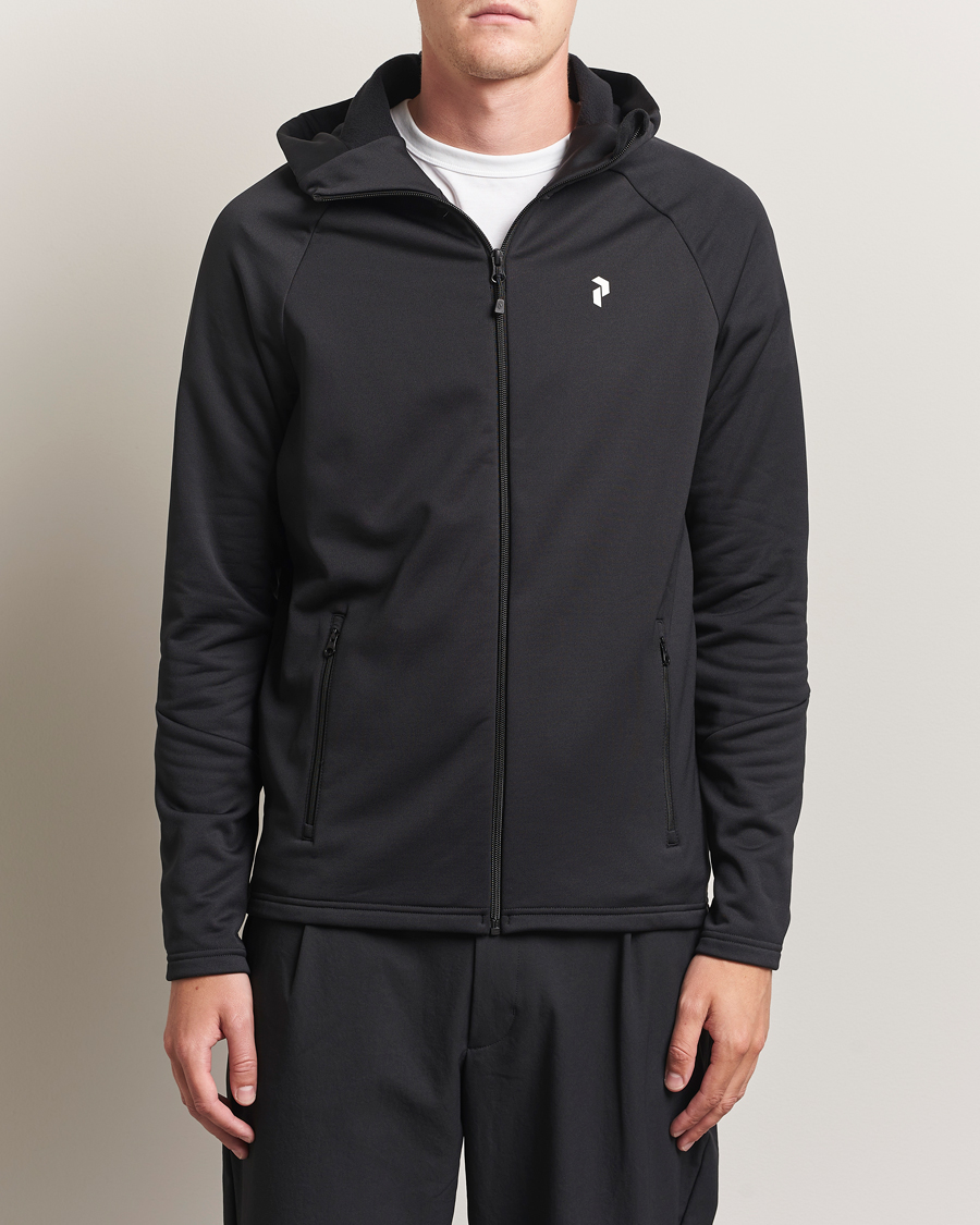 Heren | Truien | Peak Performance | Rider Hooded Full Zip Black