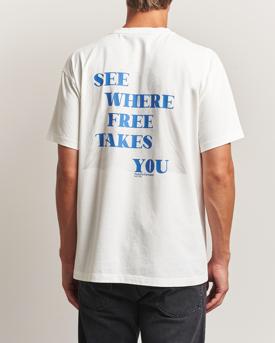Homme | T-shirts | Peak Performance | Graphic Crew Neck T-Shirt Off White