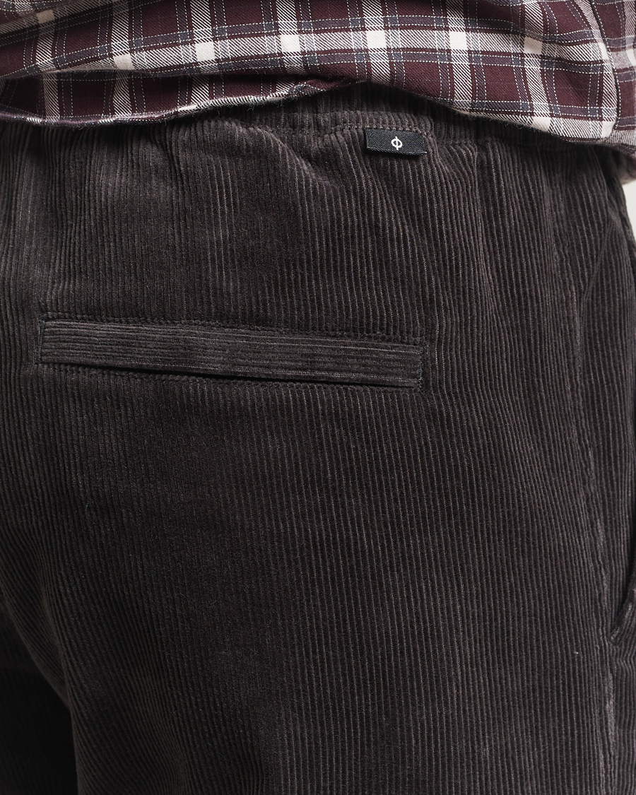Homme | Pantalons | Samsøe Samsøe | Jabari Corduroy Drawstring Trousers Black Oyster