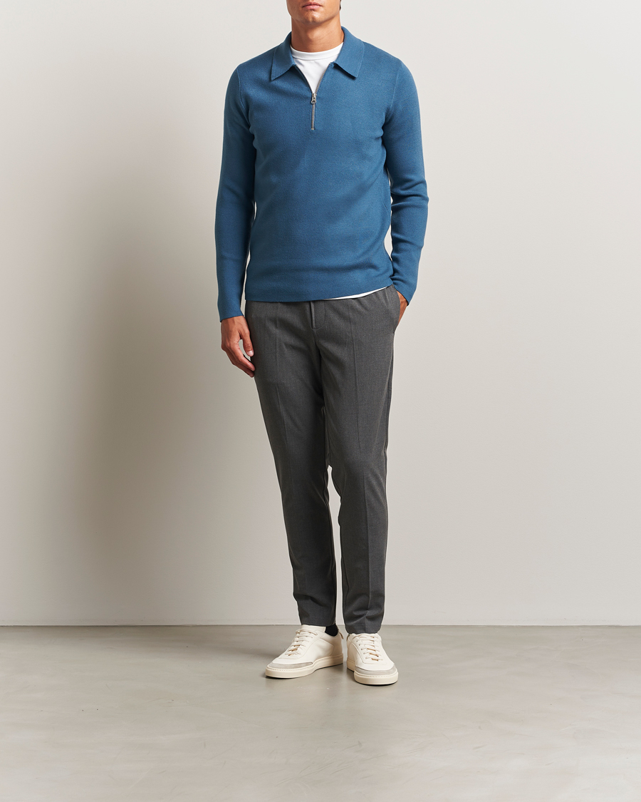 Heren | Broeken | Samsøe Samsøe | Smithy Drawstring Trousers Dark Grey Melange