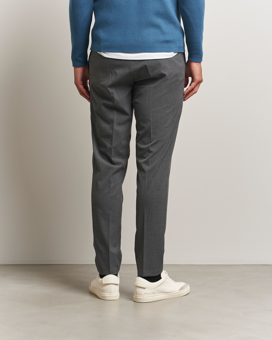 Heren | Broeken | Samsøe Samsøe | Smithy Drawstring Trousers Dark Grey Melange