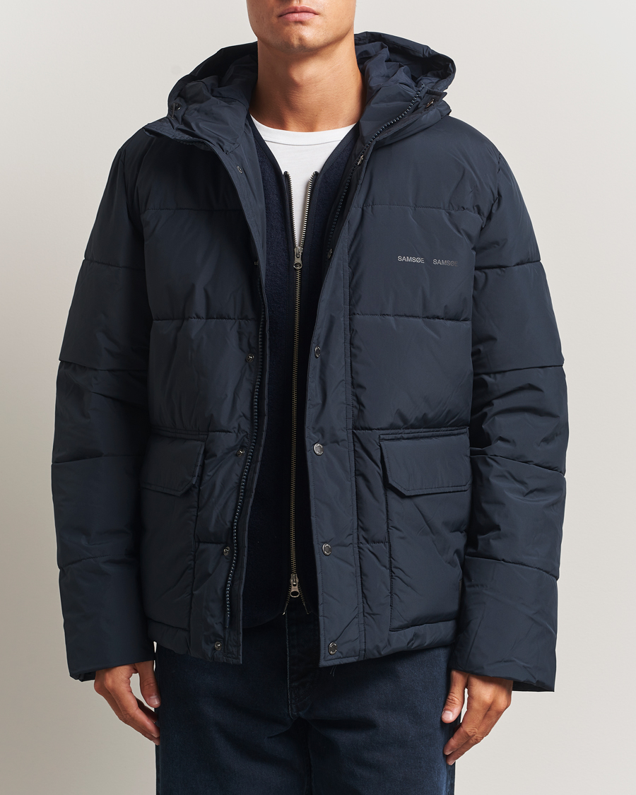 Homme | Manteaux Et Vestes | Samsøe Samsøe | Ulf Down Hooded Puffer Salute Navy